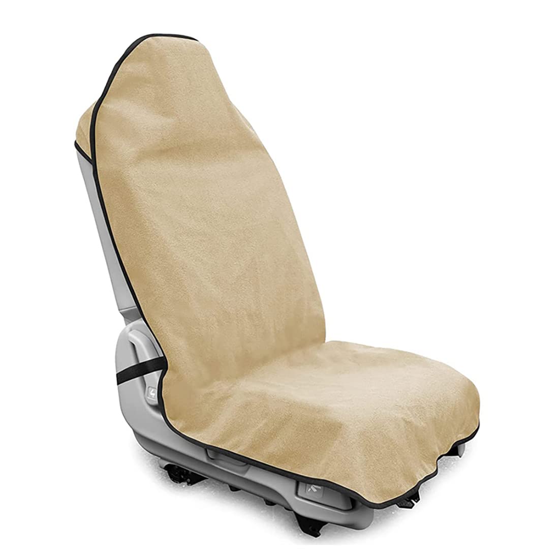 Waterproof Car Seat Cover for Athletes - Sweat-Proof Towel Bucket Seat Protector for Post-Gym, Running, Swimming & Beach - Universal Fit, Black