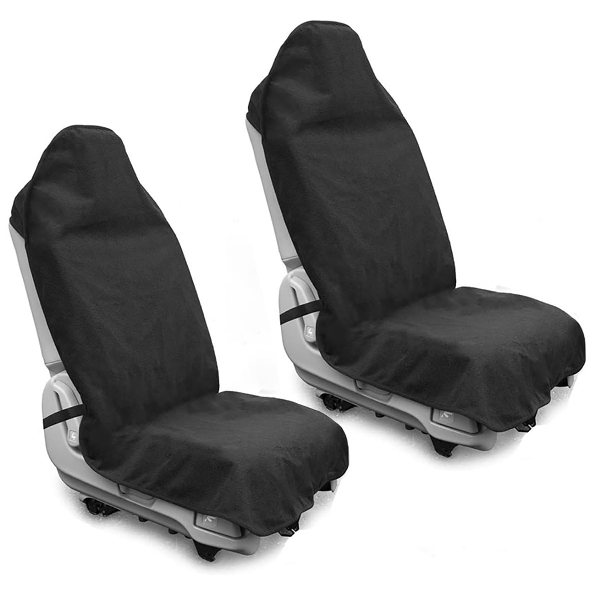 Waterproof Car Seat Cover for Athletes - Sweat-Proof Towel Bucket Seat Protector for Post-Gym, Running, Swimming & Beach - Universal Fit, Black