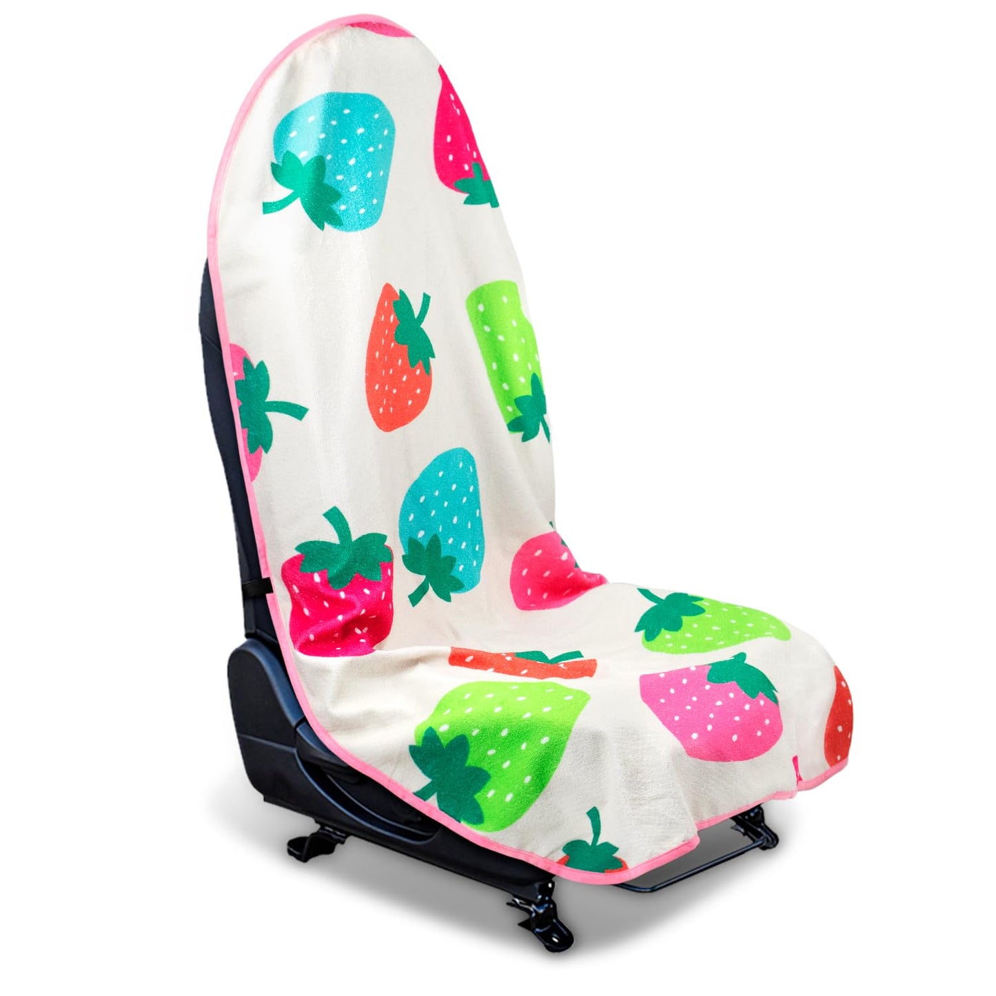 Waterproof Car Seat Cover for Athletes - Sweat-Proof Towel Bucket Seat Protector for Post-Gym, Running, Swimming & Beach - Universal Fit, Black