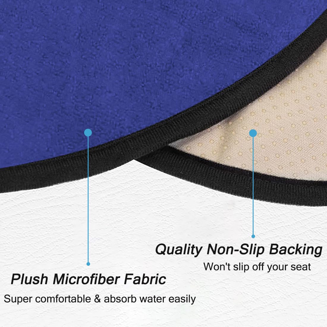 Waterproof Car Seat Cover for Athletes - Sweat-Proof Towel Bucket Seat Protector for Post-Gym, Running, Swimming & Beach - Universal Fit, Black