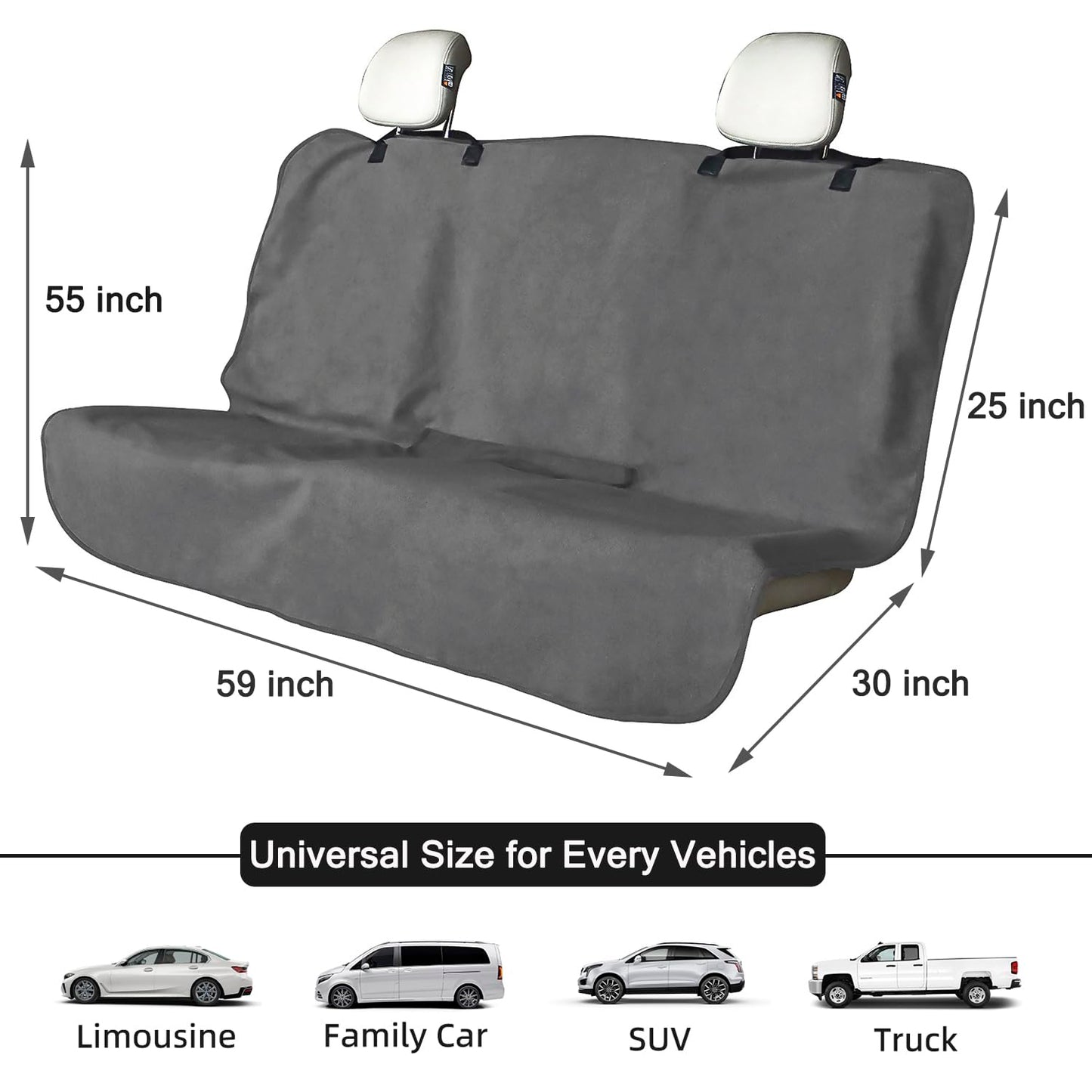 Waterproof Car Seat Cover for Athletes - Sweat-Proof Towel Bucket Seat Protector for Post-Gym, Running, Swimming & Beach - Universal Fit, Black