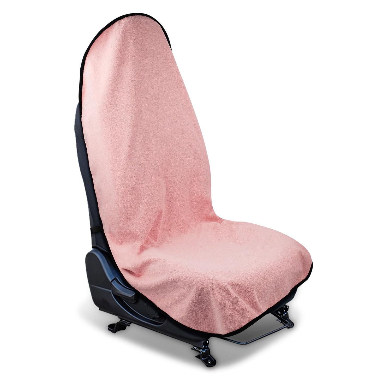 Waterproof Car Seat Cover for Athletes - Sweat-Proof Towel Bucket Seat Protector for Post-Gym, Running, Swimming & Beach - Universal Fit, Black