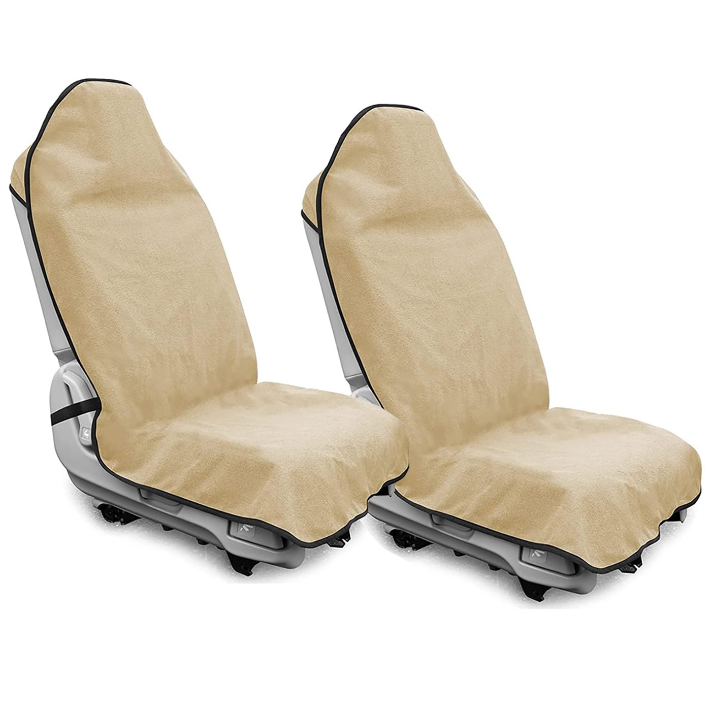 Waterproof Car Seat Cover for Athletes - Sweat-Proof Towel Bucket Seat Protector for Post-Gym, Running, Swimming & Beach - Universal Fit, Black