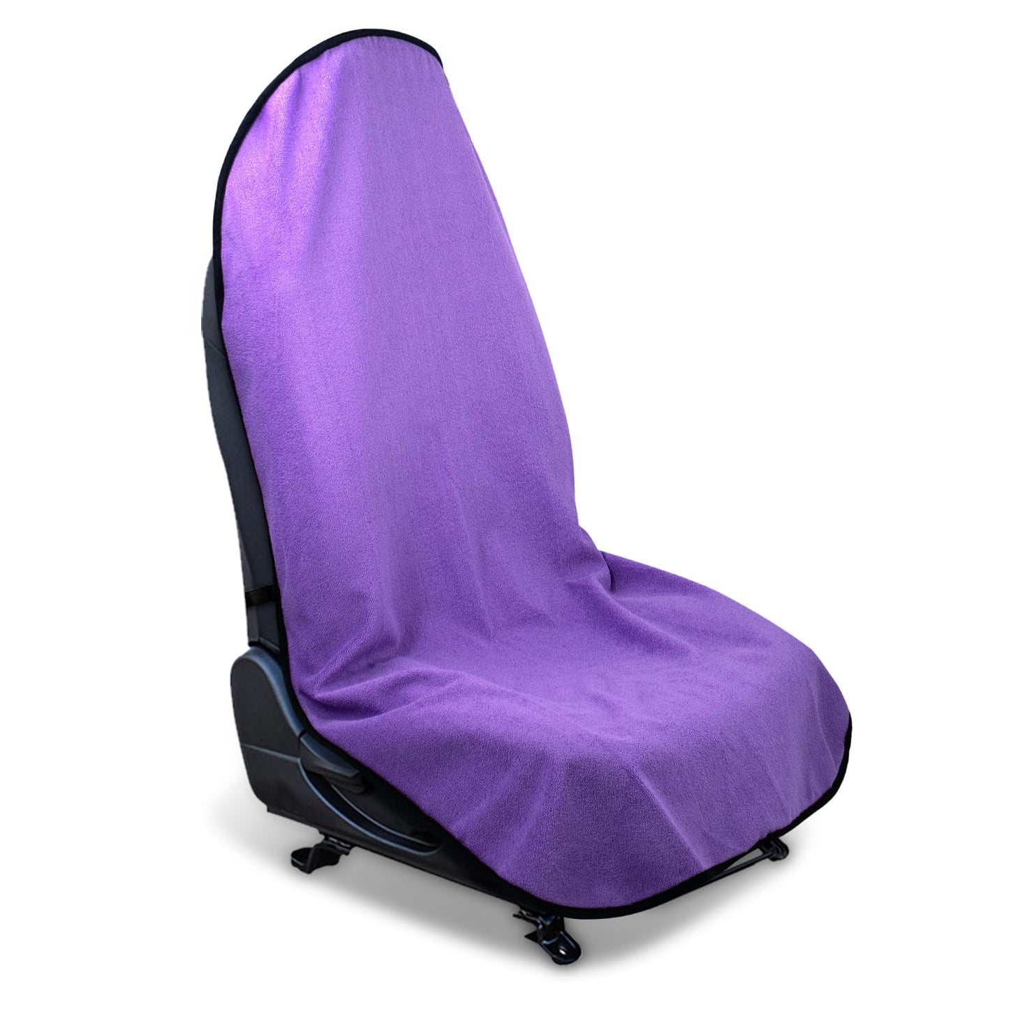 Waterproof Car Seat Cover for Athletes - Sweat-Proof Towel Bucket Seat Protector for Post-Gym, Running, Swimming & Beach - Universal Fit, Black