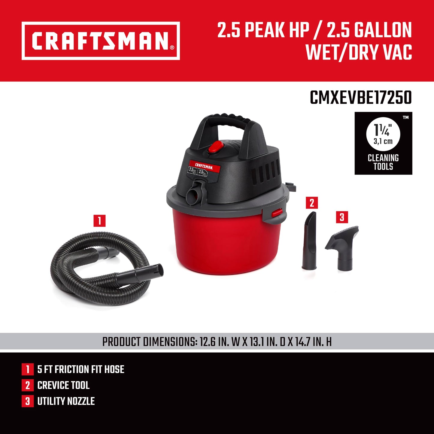 CRAFTSMAN Portable Wet/Dry Shop Vacuum