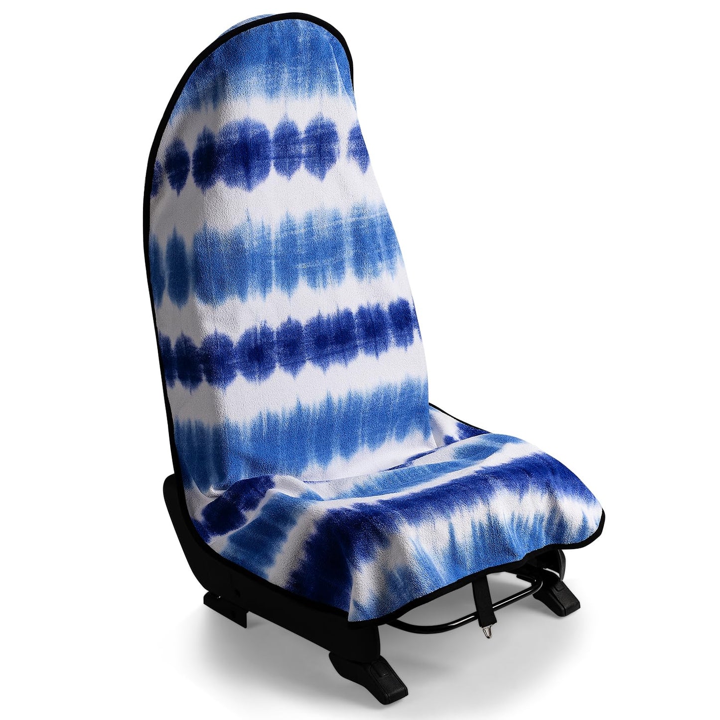 Waterproof Car Seat Cover for Athletes - Sweat-Proof Towel Bucket Seat Protector for Post-Gym, Running, Swimming & Beach - Universal Fit, Black