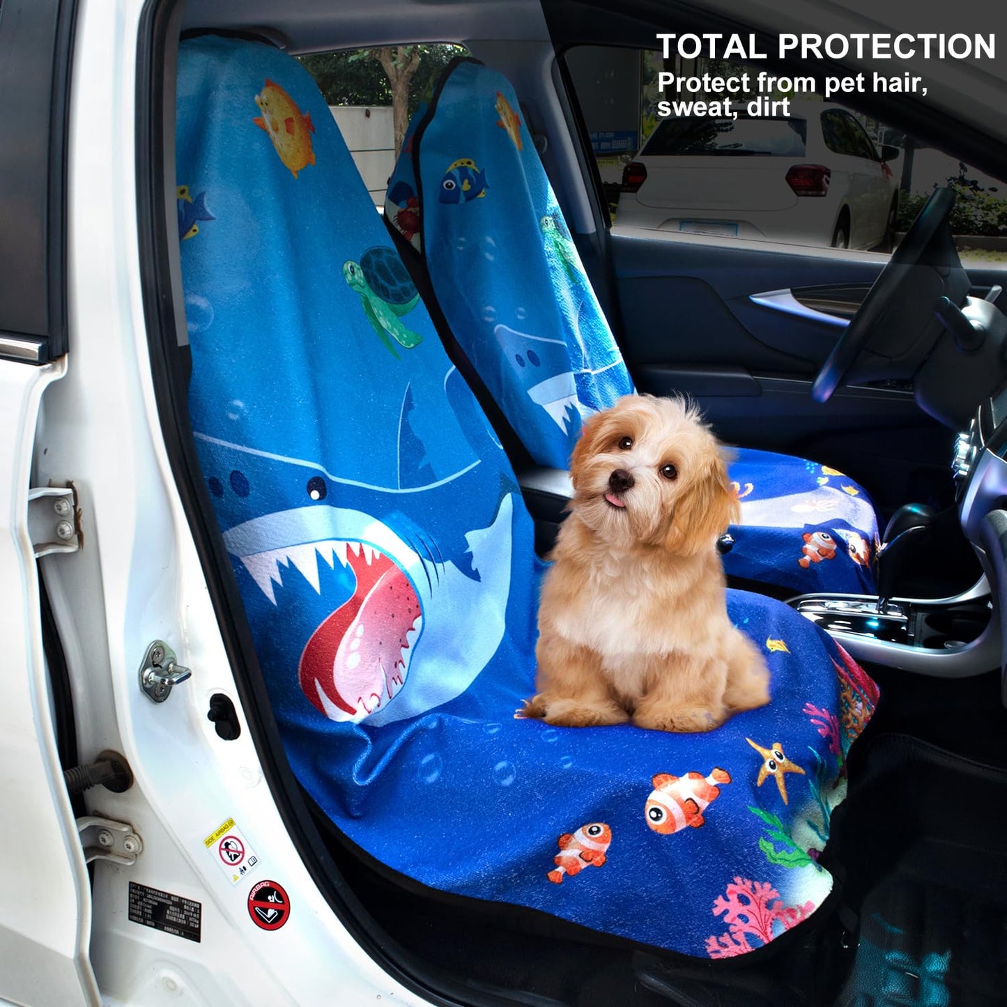 Waterproof Car Seat Cover for Athletes - Sweat-Proof Towel Bucket Seat Protector for Post-Gym, Running, Swimming & Beach - Universal Fit, Black