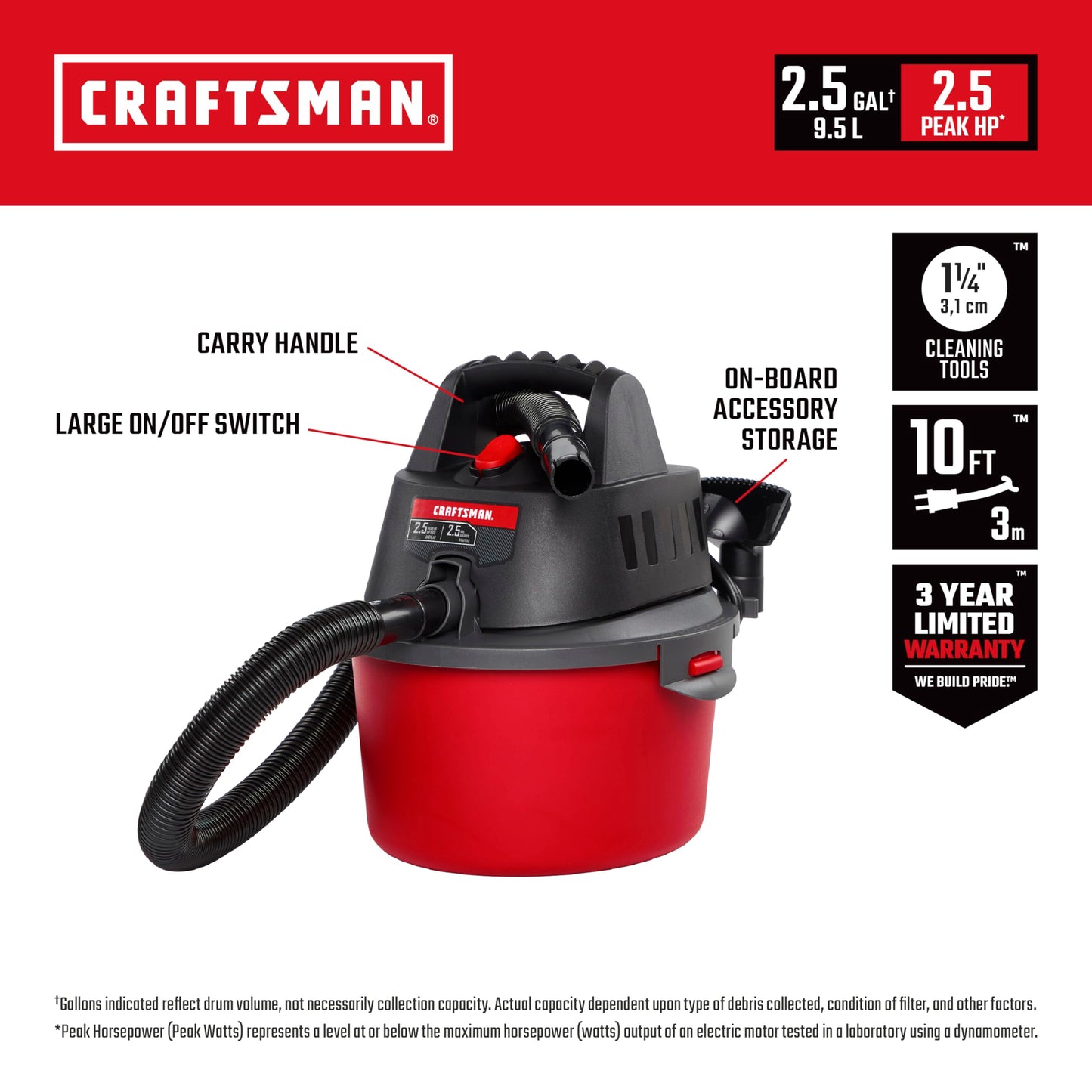 CRAFTSMAN Portable Wet/Dry Shop Vacuum