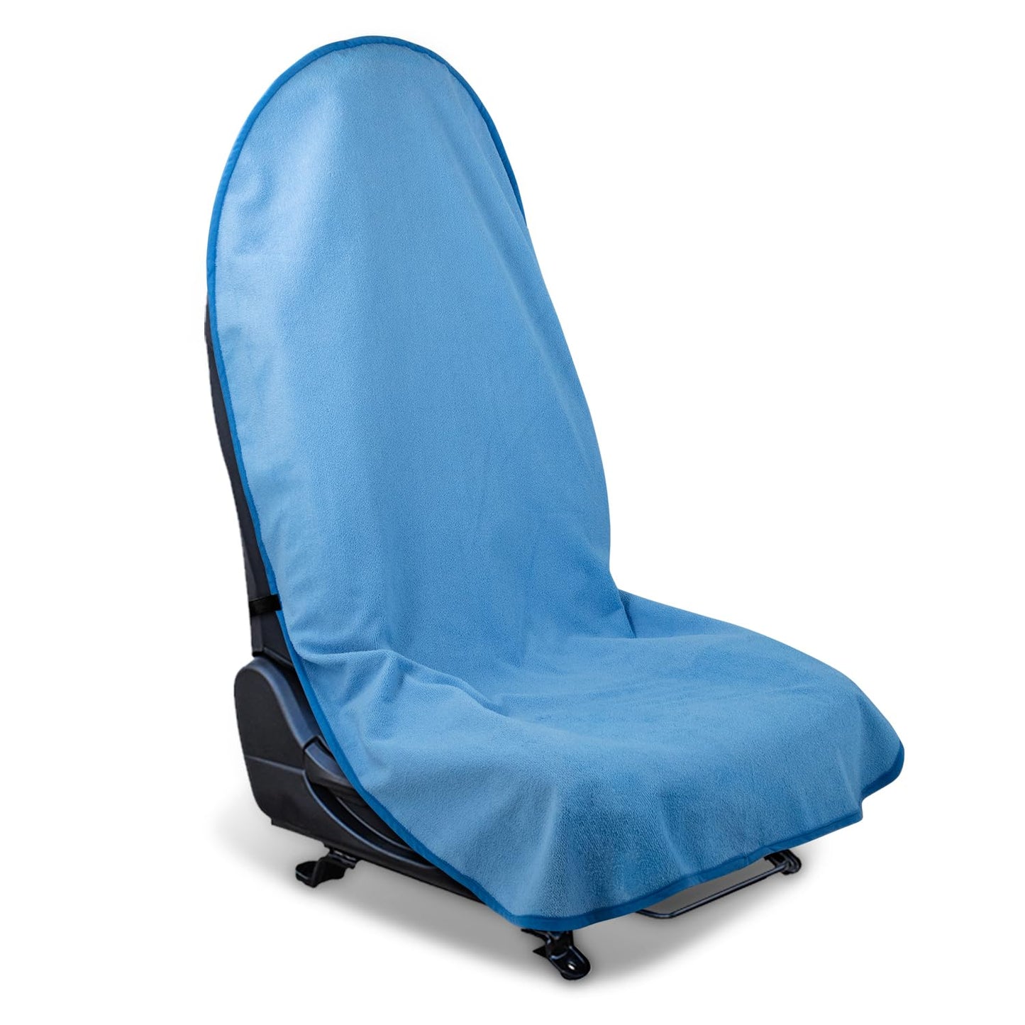 Waterproof Car Seat Cover for Athletes - Sweat-Proof Towel Bucket Seat Protector for Post-Gym, Running, Swimming & Beach - Universal Fit, Black