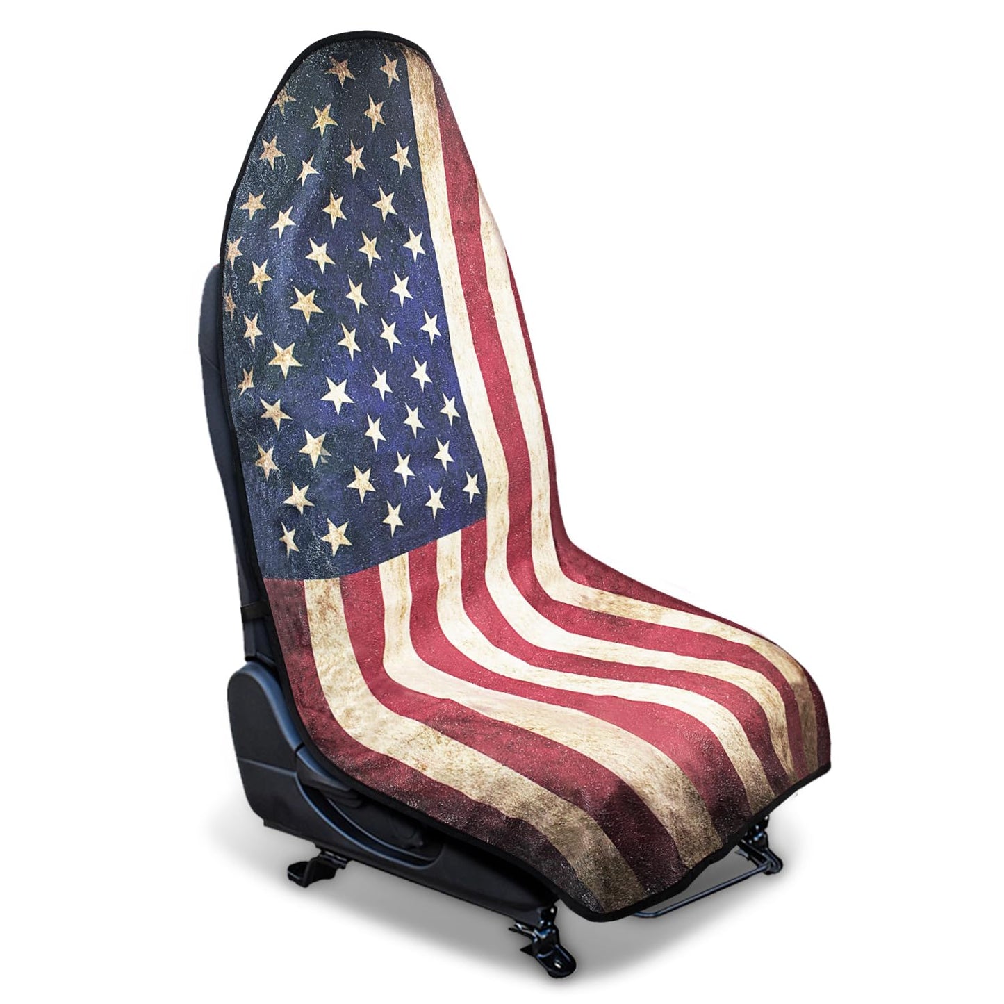 Waterproof Car Seat Cover for Athletes - Sweat-Proof Towel Bucket Seat Protector for Post-Gym, Running, Swimming & Beach - Universal Fit, Black