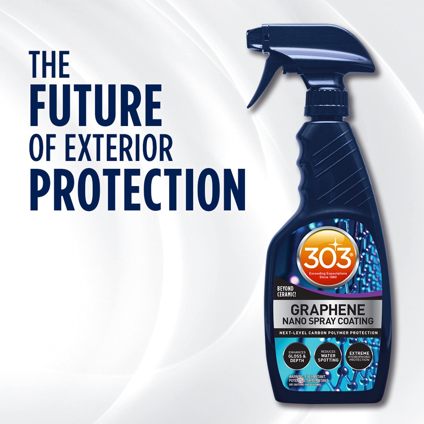 303 Graphene Nano Spray Coating (15.5oz) - 1+ Year High-Gloss Protection, Hydrophobic Water Repellent & UV Resistant Ceramic Alternative