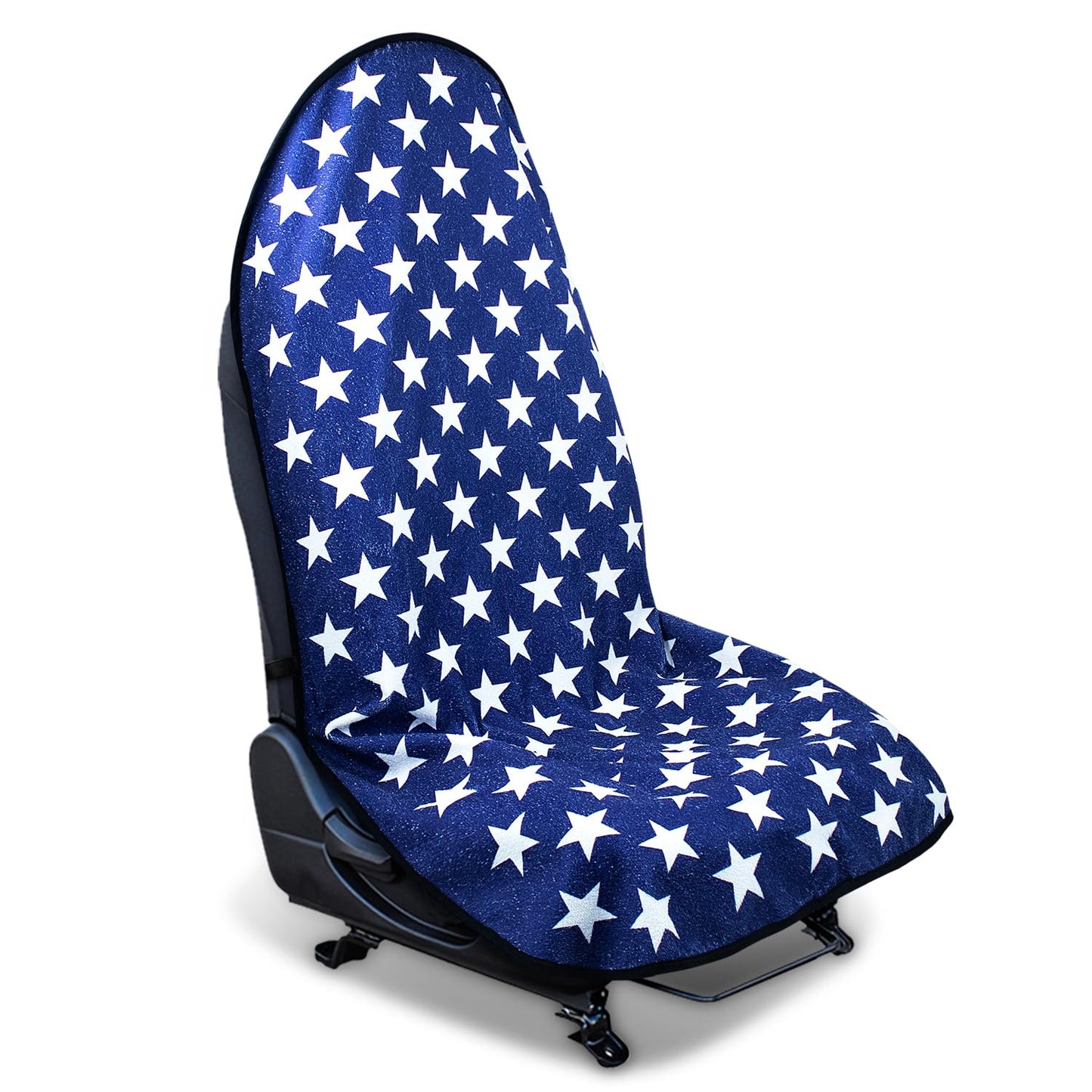 Waterproof Car Seat Cover for Athletes - Sweat-Proof Towel Bucket Seat Protector for Post-Gym, Running, Swimming & Beach - Universal Fit, Black