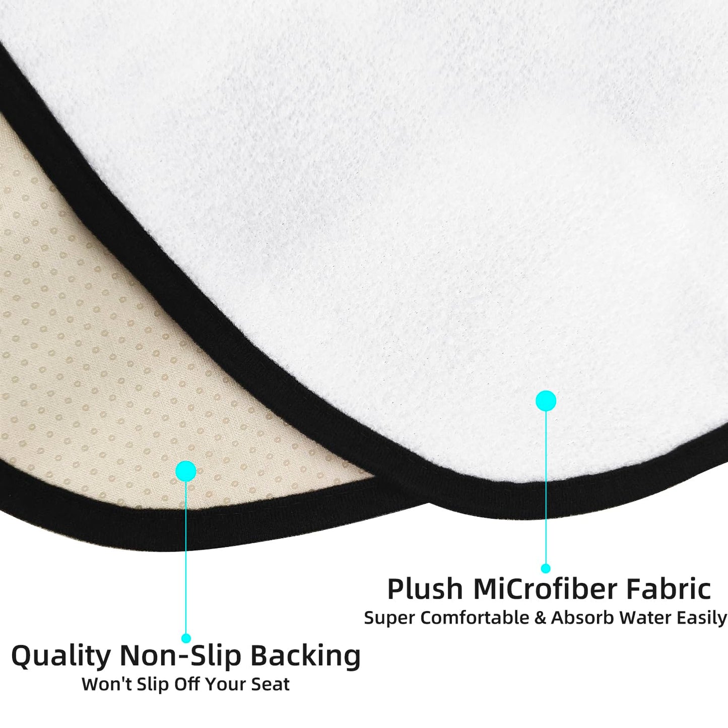 Waterproof Car Seat Cover for Athletes - Sweat-Proof Towel Bucket Seat Protector for Post-Gym, Running, Swimming & Beach - Universal Fit, Black