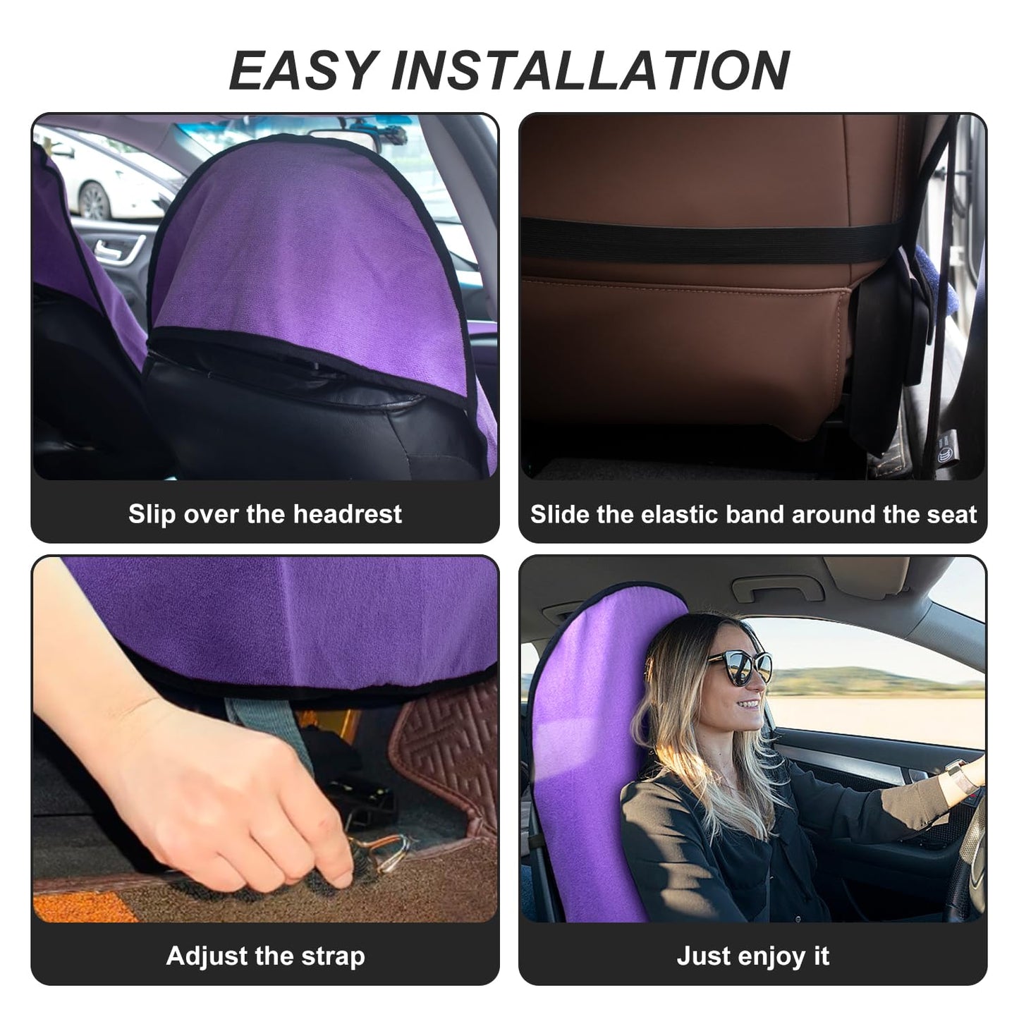 Waterproof Car Seat Cover for Athletes - Sweat-Proof Towel Bucket Seat Protector for Post-Gym, Running, Swimming & Beach - Universal Fit, Black