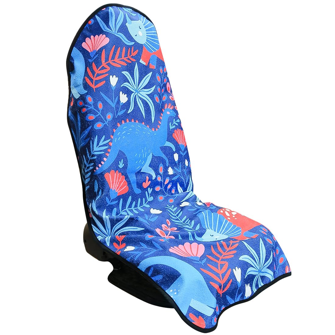 Waterproof Car Seat Cover for Athletes - Sweat-Proof Towel Bucket Seat Protector for Post-Gym, Running, Swimming & Beach - Universal Fit, Black