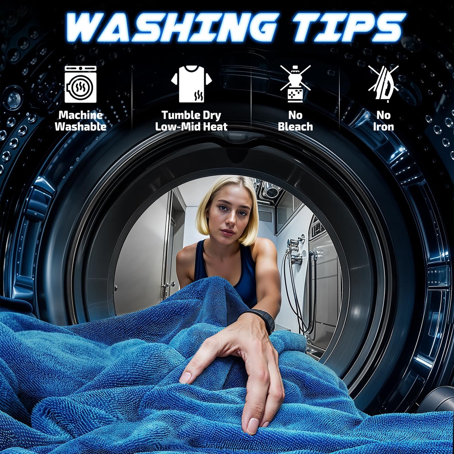 2-Pack 1200 GSM Car Drying Towels - 36"x24" Double-Twist Microfiber, Ultra-Absorbent & Scratch-Free Edgeless Design