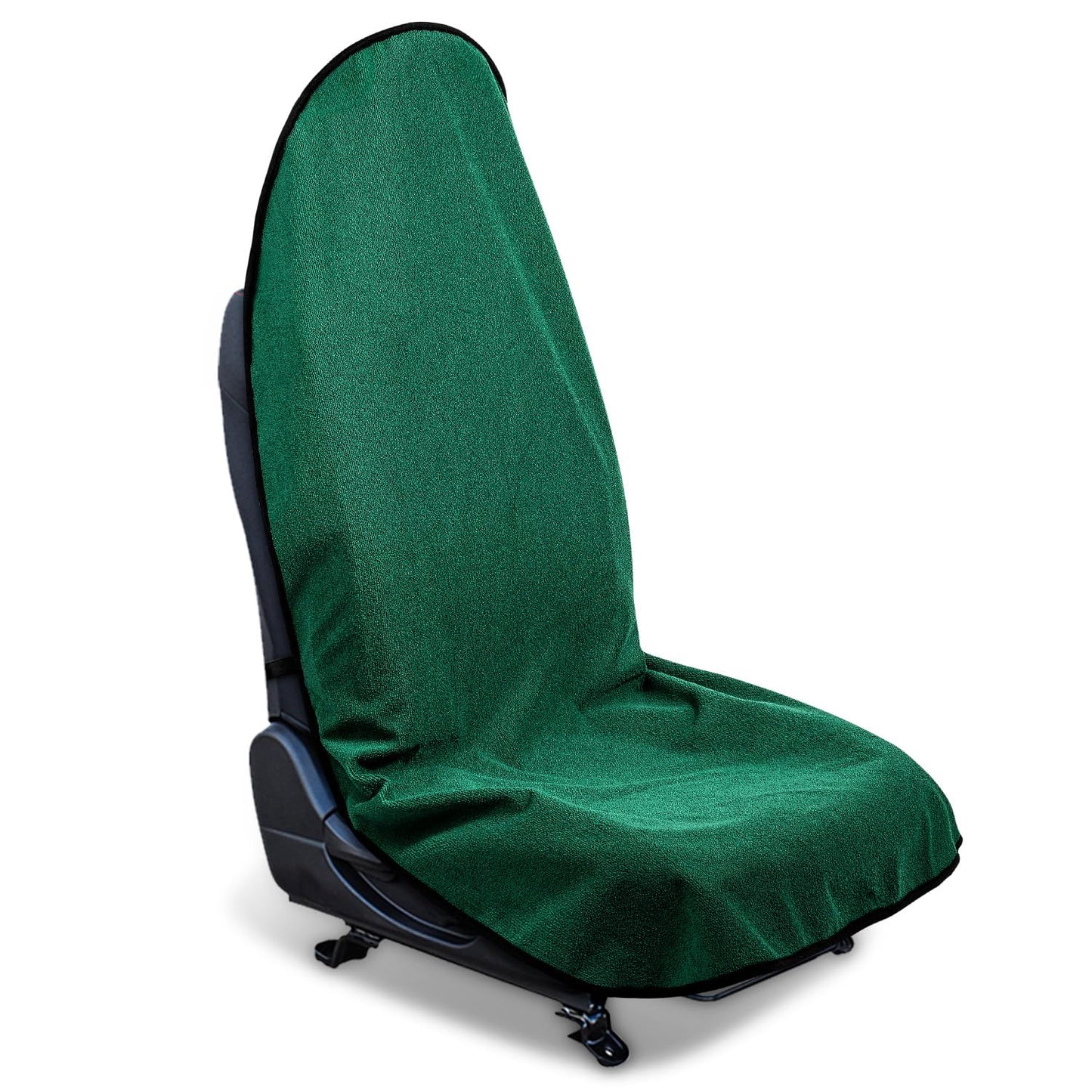 Waterproof Car Seat Cover for Athletes - Sweat-Proof Towel Bucket Seat Protector for Post-Gym, Running, Swimming & Beach - Universal Fit, Black