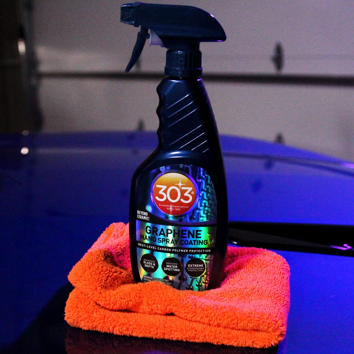 303 Graphene Nano Spray Coating (15.5oz) - 1+ Year High-Gloss Protection, Hydrophobic Water Repellent & UV Resistant Ceramic Alternative