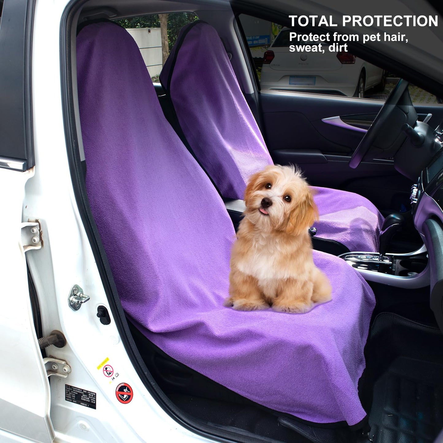 Waterproof Car Seat Cover for Athletes - Sweat-Proof Towel Bucket Seat Protector for Post-Gym, Running, Swimming & Beach - Universal Fit, Black