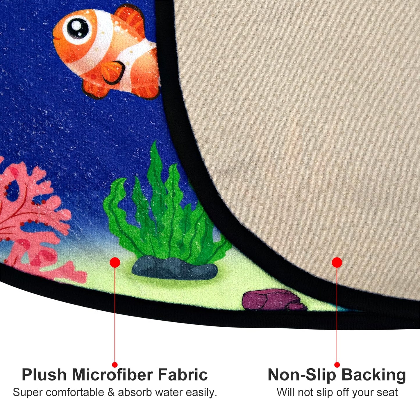 Waterproof Car Seat Cover for Athletes - Sweat-Proof Towel Bucket Seat Protector for Post-Gym, Running, Swimming & Beach - Universal Fit, Black