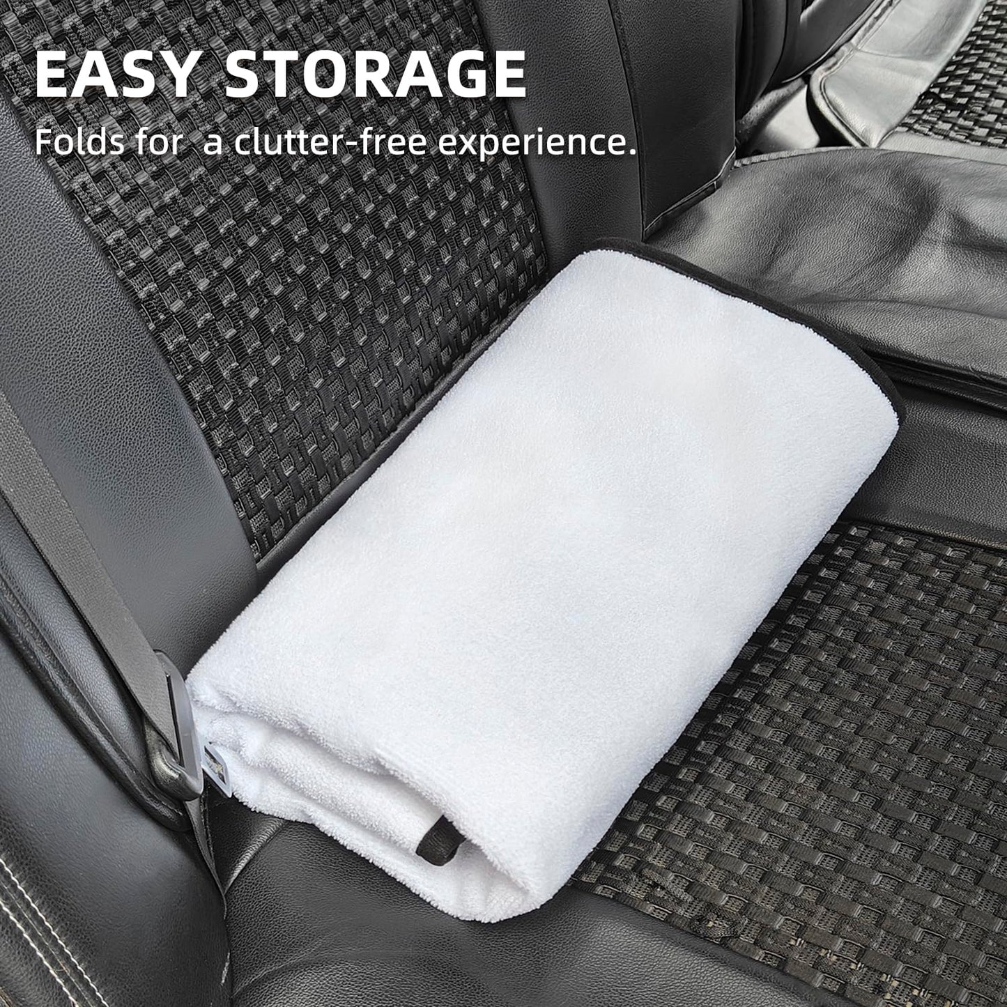 Waterproof Car Seat Cover for Athletes - Sweat-Proof Towel Bucket Seat Protector for Post-Gym, Running, Swimming & Beach - Universal Fit, Black