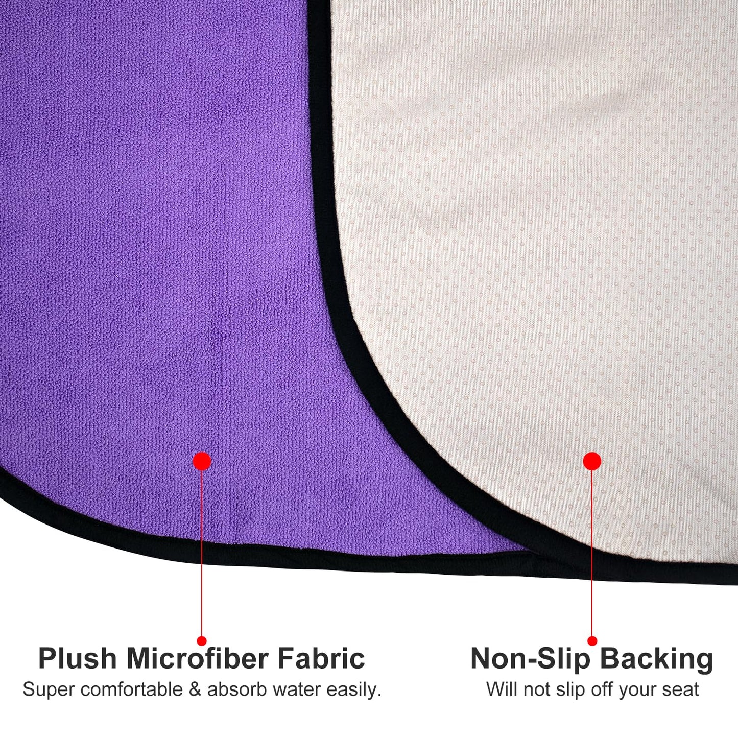 Waterproof Car Seat Cover for Athletes - Sweat-Proof Towel Bucket Seat Protector for Post-Gym, Running, Swimming & Beach - Universal Fit, Black