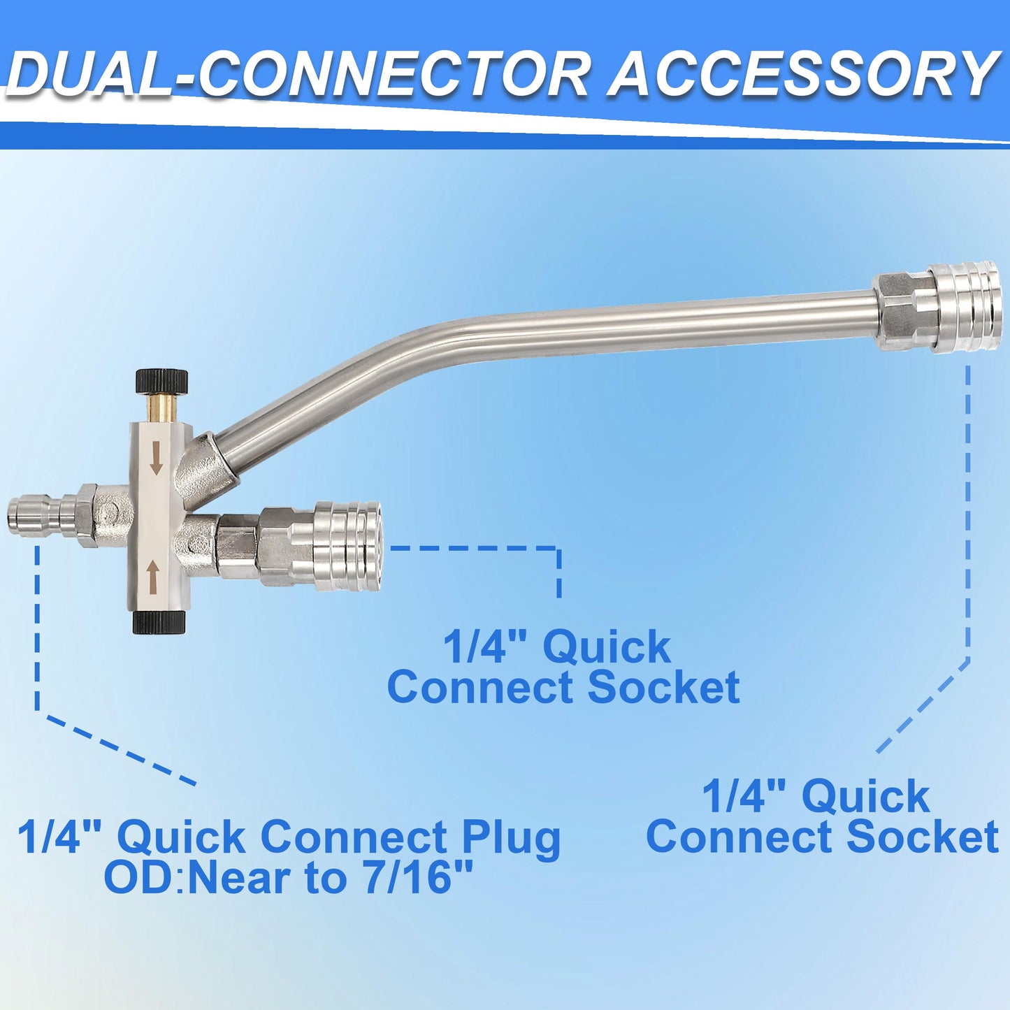 Tool Daily Foam Cannon with 1/4 Inch Quick Connector, 1 Liter, 5 Pressure Washer Nozzle Tips