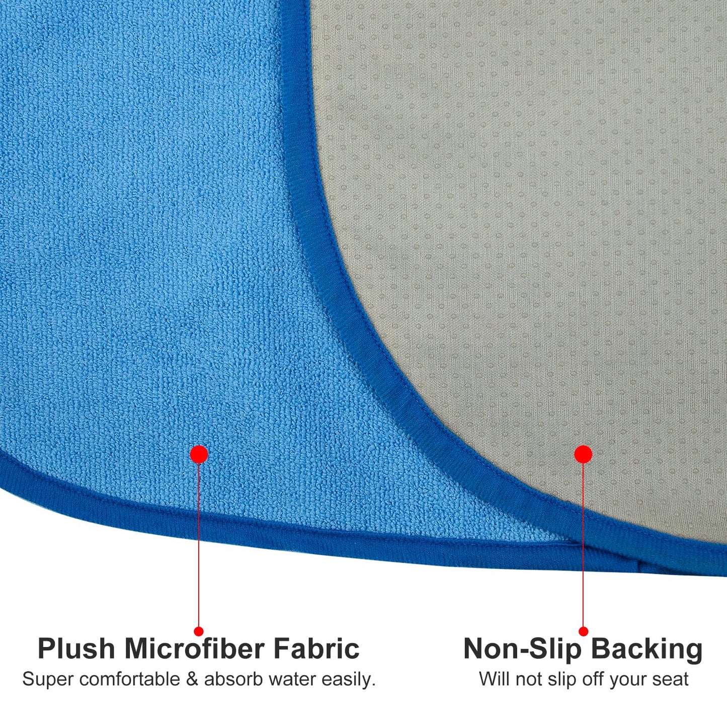 Waterproof Car Seat Cover for Athletes - Sweat-Proof Towel Bucket Seat Protector for Post-Gym, Running, Swimming & Beach - Universal Fit, Black